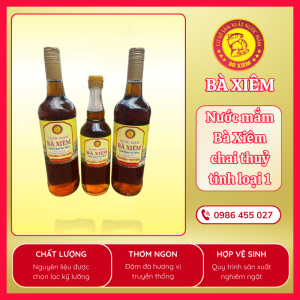 Nước mắm Bà Xiêm chai thuỷ tinh loại 1